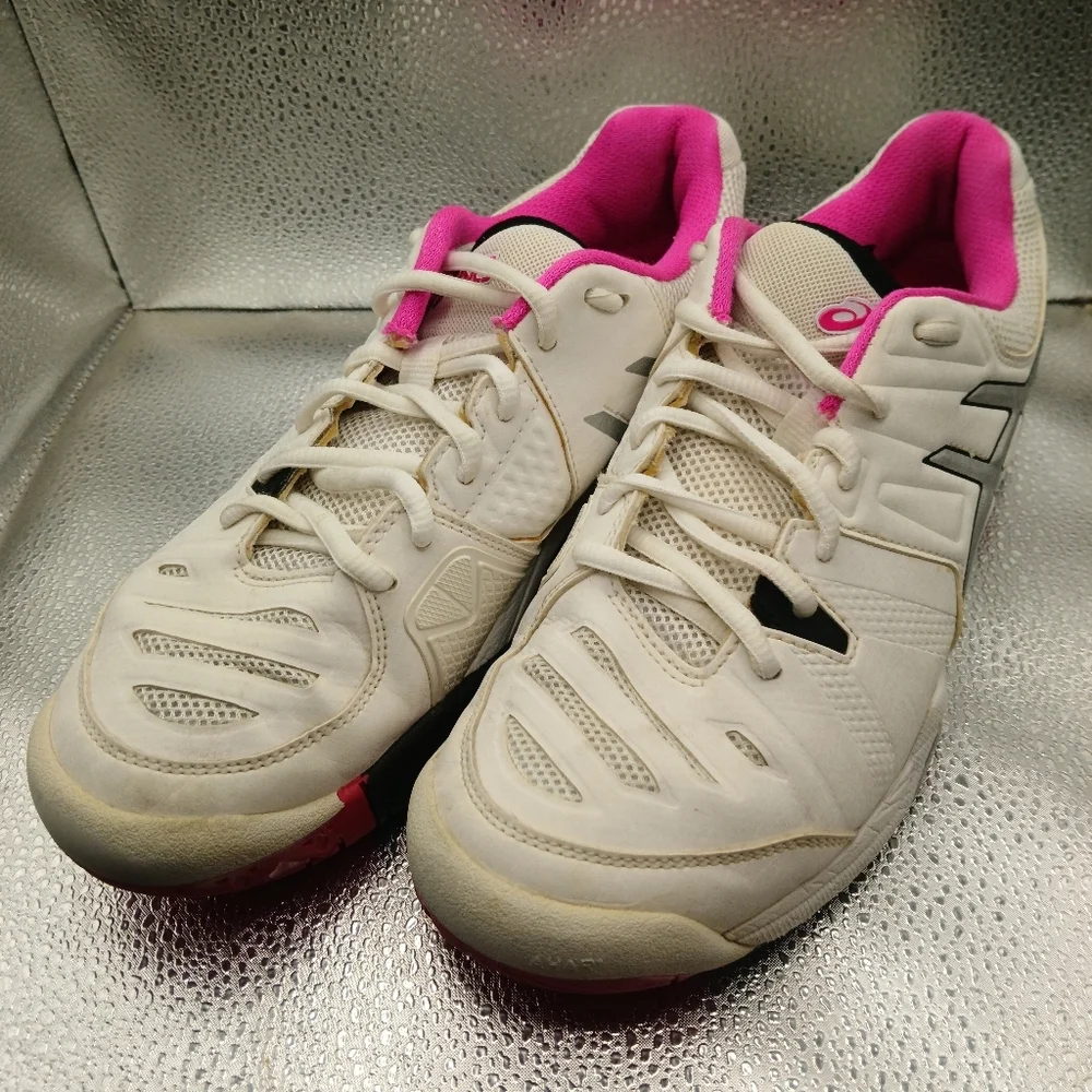 Asics White & Pink  Athletic Sneakers Women's Size 9